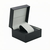Lambskin Texture Flip-Top Watch Box Hinged Lid PU Leather Watch Box Hard-Sided Timepiece Holder Gift Packaging