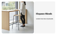 Urban Design Wireframe High Stool Nordic Aesthetic Bar Chair Minimalist Design Seating Furniture with Footrest for Homeowners, Business Owners, Adults, Restaurant, Counter, Kitchen, Dining Room