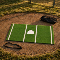 Portable Pitching Practice Mat Long-Lasting Baseball Pitching Mat Roll up Sports Gear for Players, Beginners
