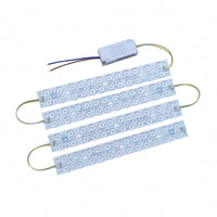 LED Light Strip Assembly Double-Row Light Bar Assembly LED Bar Module Round Lens Covers Driver Module White