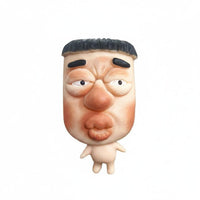 Quick Rebound Squishy Face Toy Stress Relief Rubber Face Squishy Soft Texture Press Doll Cute Design for Desk