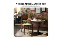 French Retro Aesthetic Woven Seat Chair with Handle spine Light Luxury Feel Upholstered Side Chair designer-inspired design Dining Seating Ergonomic spinerest for Design aficionados, Interior Decorators, Restaurant, Living Room, Kitchen, Home Office