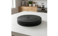 Decorating Turntable Low-Profile Pottery Wheel with Grooves Smooth-Turning Clay Sculpting Stand for Dessert Artists, Art Class, Kitchen Countertop