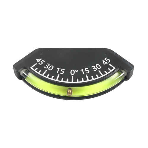 0° to 45° Marine Inclinometer Black Bubble Inclinometer Plastic Boat Angle Meter Mounting Screws