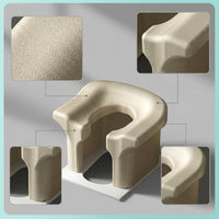 Freestanding Toilet Chair with U-Shaped Seat Easy-to-Clean Molded Bathroom Stool Sturdy Commode Portable for Seniors