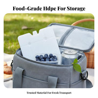 Reusable Ice Pack Gel Hard Shell Freezing Block Watertight Chiller Cold Plate for Coolers, Camping
