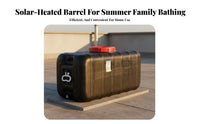 Solar Water Heater Barrel Thickened Wall Black Plastic Water Barrel Rainwater Collection Barrel Resistant Built-in Spigot