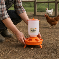 1.5kg Chicken Feeder & 1.5L Chicken Water Dispenser, Poultry Feeder and Drinker Set for Hens, Automatic Non-electric Feed