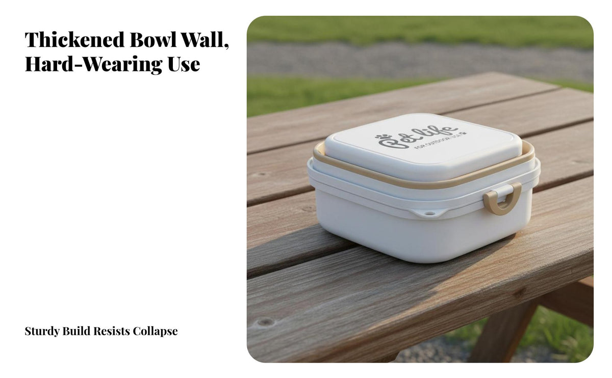 Silic Single Folding Pet Bowl Foldable Pet Bowl Lightweight for Cat Owners, Commuters, Outdoor, Car Trips, Daily Walks