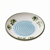 Ceramic Ginger Grater Plate Textured Center Ceramic Grinding Plate Glazed Finish