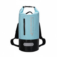 Wear-Resistant Bottom Carbon Fiber Texture Backpack Sturdy Waterproof Backpack Sack Lightweight for Kayakers, Swimmers, Rafting, Swimming
