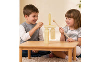 Wood Block with Striker Rhythmic Wood Block with Mallet Rhythm Instrument Natural Guiro Long-Lasting for Children, Classroom