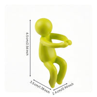 Fits Various Stem Sizes Little Man Plant Holder Cute Design Climbing Person Plant Clip Long-Lasting Resin Material House Decoration Safe and Odorless for Windowsill