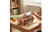 Hand-Eye Coordination Hedgehog Activity Toy Hands-on Wooden Hammering Toy Preschool Sensory for Preschoolers, Kids, Daycare