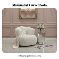 Light Luxury Aesthetic Curved Sectional Couch Creative Form Curved configurable Lounger Modern Minimalist design Reception Seating plushLike Comfort for Business Owners, Interior Designers, spa salon, Boutique, Lounge Area, Bedroom