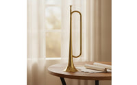 Youngster Trumpet Polished Marching Trumpet Upright Brass Bugle for Practice