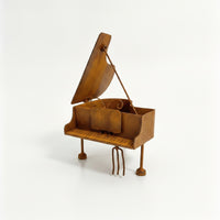 Piano Planter Rusted Piano-Shaped Planter Tabletop for Desk, Shelf