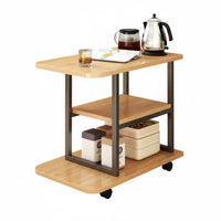 Movable with casters C-Shaped Rolling Stand Multi-Functional Living Room Furniture Space-Saving Design End Table Lower Storage Shelf for Apartment Dwellers, Homeowners, Remote Workers, Small Spaces, Bedroom, Home clearice
