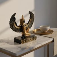 Ancient Deity Statue Resin Craft Isis Deity Figurine Kneeling Isis Figurine Vintage Design Home Decoration Rich Hues