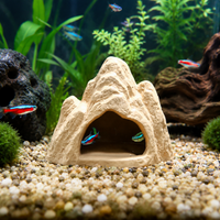 Creature Hide, Aquarium Hide, Aquarium Cave, Submersible Porous Shelter with Hiding Spots, Breeding Chambers, 2 Pieces
