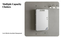 Lockable Design Wall-Mounted Lockbox Large Capacity Wall-Mounted Lock Box Numbered Hooks Key Safe Sturdy Construction for Property Managers, Property Estate Agents, Office Administrators, Rental Properties, Businesses, Home, Garage