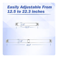 2 Pieces 304 Stainless Steel Adjustable Refrigerator Securing Bar Silver Silvery Finish RV Fridge Bar