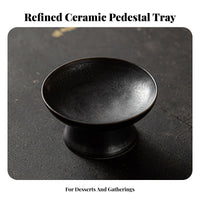 Chinese Design Tea Snack Plate Multi-Purpose Footed Fruit Bowl Decorative