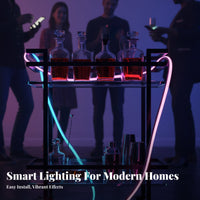 5 Meters Smart Luminous Light Strip Music Sync Universal Serial Bus Powered Light Strip Safe to Contact Timer Function