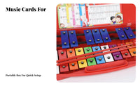 Includes 2 Mallets 25-Note Colorful Kvisuald Instrument Clear Sound Glockenspiel precisely Tuned MetallophA musical instrument for Beginners, Music Students, Kindergarten, courseroom, School, Home Use