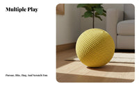 Chew Resistant Sisal Cat Ball Long-Lasting Cat Scratching Ball Toy Self-Entertaining Pet Supply Boredom Relief for Indoor Cats, Kittens