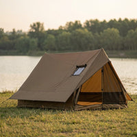 4-Season Waterproof Camping Tent with Stove Jack, Aluminum Poles and Groundsheet