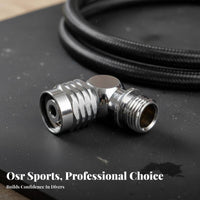 Machined Brass Second Stage Regulator Adapter Chrome Plated Second Stage Angled Adapter Resistant 360 Degree Regulator Swivel Long-Lasting for Sidemount Divers, Underwater Explorers