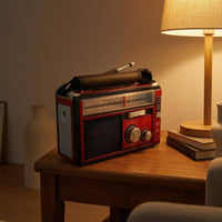 3-Band Portable Retro Radio Rechargeable Battery Retro Radio Speaker Telescoping Antenna