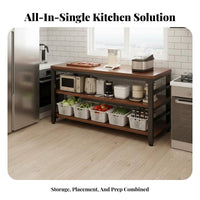 Multi-Tier Utility Shelf Thickened Countertop Kitchen Rack Heavy Duty Industrial Kitchen Shelf for Home Cooks, Homeowners, Pantry, Dining Room