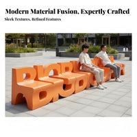 Wavy sinuothe company Lounger Creative Design Long Bench Irregular Shape Public Furniture for Architects, municipal Planners, recreational grounds, Airports, Building Lobbies