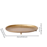 Boat-Shaped Tray Textured Hammered Metal Tray Sculptural Centerpiece Bowl for Home Stylists