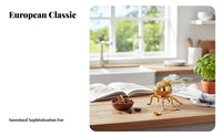 European Classical Design Bee Shaped Seasoning Jar Easy to Clean Gold Bee Seasoning Pot Handmade Originality for Restaurant
