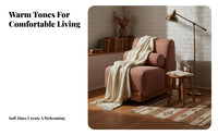 Nordic Design Upholstered Wood Frame Armchair Minimalist design Single Sofa Textured Upholstery Lounge Chair Breathable Fabric for Readers, Homeowners, Adults, Living Room, Bedroom, study alcove, Office