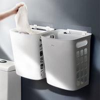 Wall-Mounted Laundry Hamper Plastic Clothes Storage Basket for Bathroom and Home