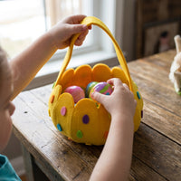 Textile Easter Basket Handheld Cartoon Candy Basket Lightweight Easter Egg Search Bag for Children, Young Children, Home Decoration