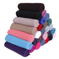 Women's Solid Color Jersey Scarf Shawl for Autumn Winter Warmth