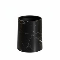 Large Capacity Wood Grain Trash Can Easy to Clean Double Layer Trash Bin Thickened Body Double-Layer Wastebasket Odor Blocking for Living Room, Kitchen, Bedroom, Office