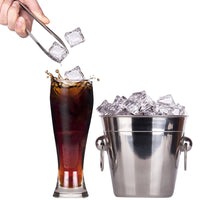 Stainless Steel Ice Scoop and Tong Set for Bar, Kitchen, and Buffet