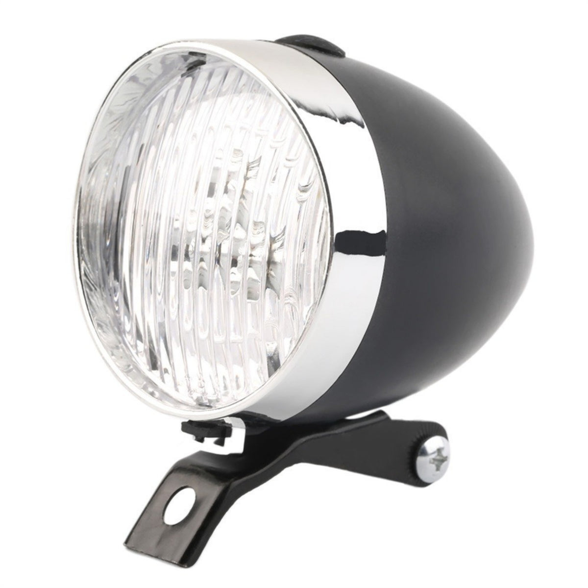 Retro Cycle Headlight Chrome Bike Headlight Easy to Install for City Commuting