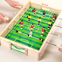 Table Football Game Compact Wooden Foosball Table Educational Wooden Soccer Game for Kids