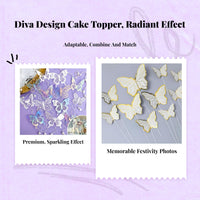 Fairy Cake Topper with Bead Knot Crystal Decoration
