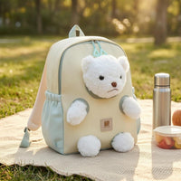 Padded Straps Soft Bear Backpack Side Pockets Bear Backpack Top Handle Children'children'children's Bag Front Zipper
