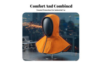 Heat-Proof Proof Metal Joining Hood Fireproof Stitching Cowhide Metal Joining Hood Adjustable Fit for Welders, Metalworkers, Grinding