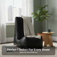 Vintage and design Single-Seater Lazy Sofa Padded Seat Cushioned Armchair Set low-to-the-ground Lounge Chair Ergonomic Design for Homeowners, Students, Bedroom, Small areas, Living Room, literature alcove