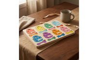 Brightly Colored Lock and Key Puzzle Fine Motor Skills Wooden Lock Matching Tray Hand-Eye Coordination for Preschoolers, Children, Classroom